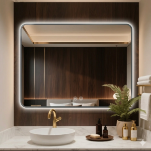 60X8070X90 LEDBathroom Vanity Mirror Backlit Dimmable AntiFog Mirror with Ambient Wall Lighting Illuminated for Bathroom Makeup