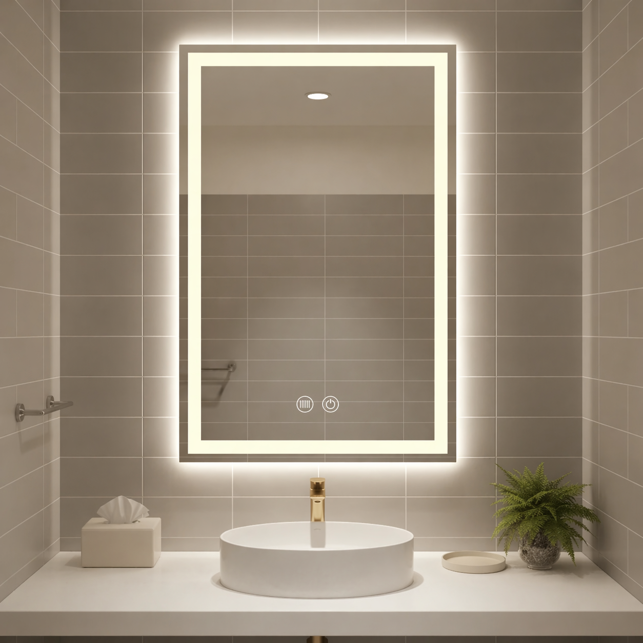 Certified Smart LED Bathroom Mirrors for Australia & Canada, Custom Eco-Friendly Easy Clean Mirrors for Hotel, Hospital & School (5)