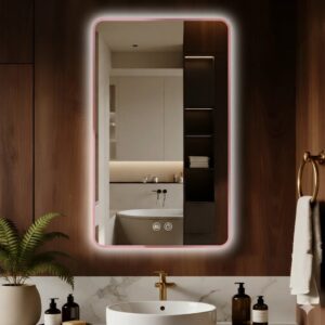 Hotel Rectangular LED Smart Mirror Aluminum Alloy Frame, Modern Ambient Lighting, Wall-Mounted Factory Direct Vanity Mirror