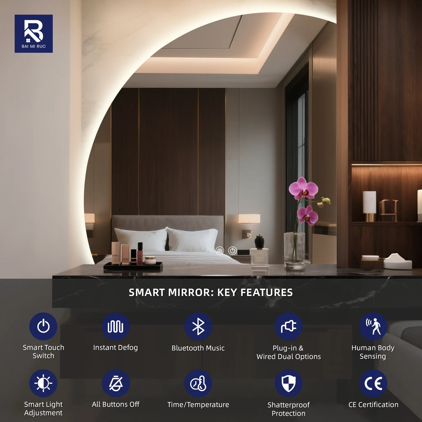 Wall-Mounted-Smart-LED-Mirror-Touch-Screen