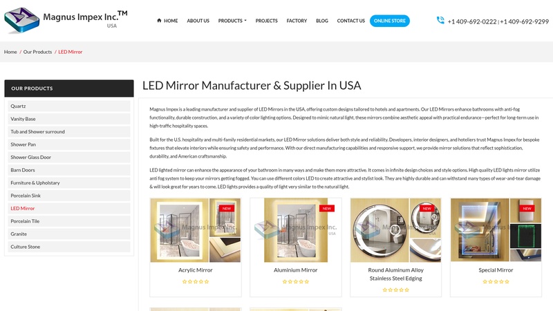 LED Mirror Manufacturer & Supplier USA