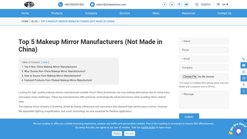 Makeup Mirror Manufacturers (Not Made in )