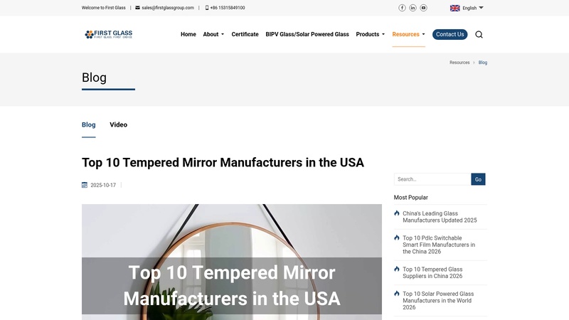 Tempered Mirror Manufacturers in the USA