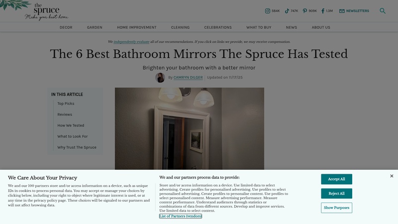 The 5  Bathroom Mirrors The Spruce Has Tested