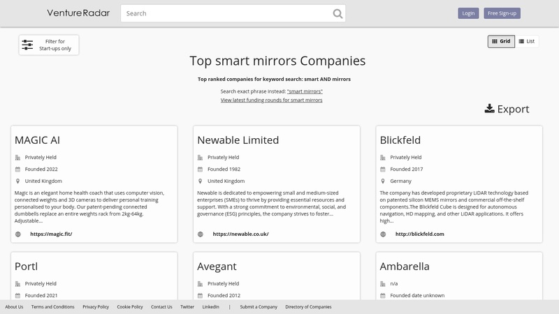 Top smart mirrors companies
